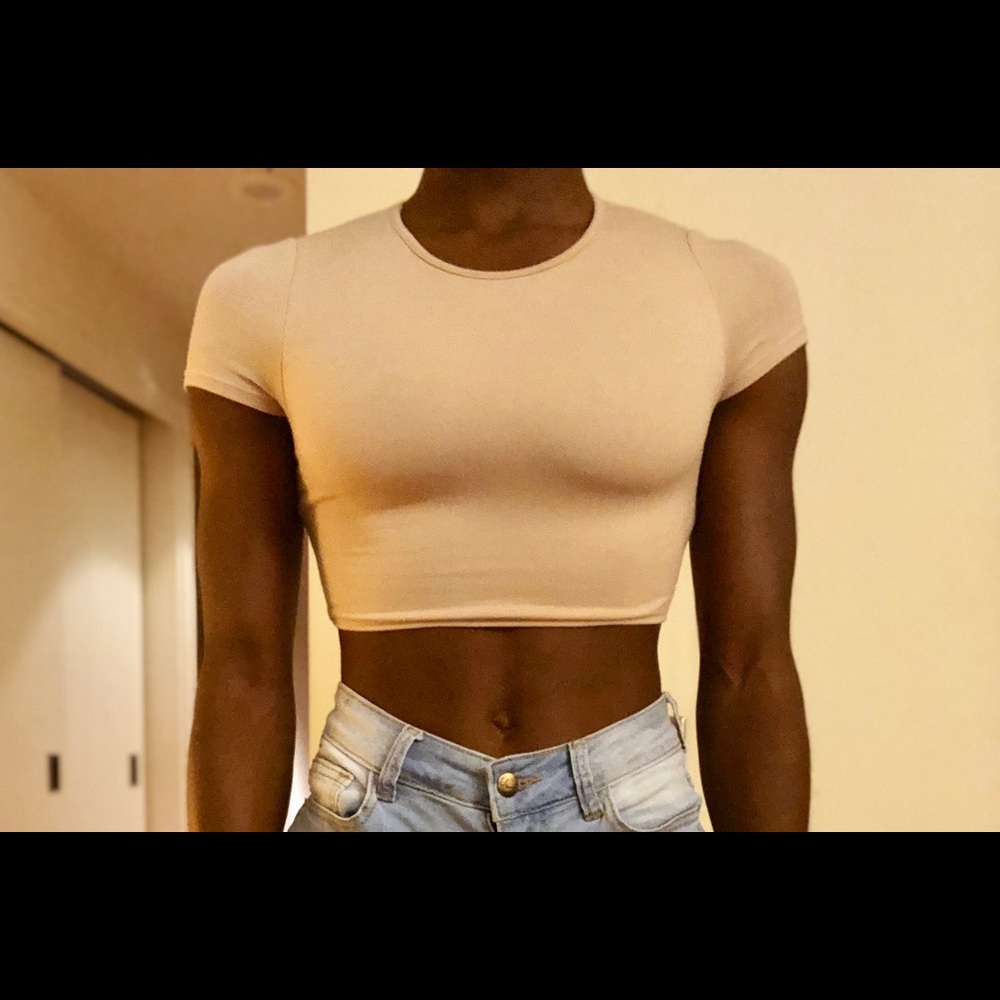Tan Crop Top